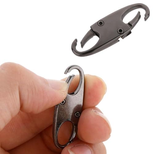 DIVINA VITAE Zipper Clips Anti Theft Deterrent, 6PCS S Carabiner Small Zipper Pull Locks Mini Snap S Hooks for Backpacks Camping Fishing Traveling Outdoor Sports (Dark Black) — view 3