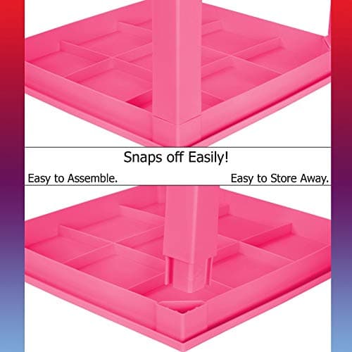 A406 Kids Children Plastic Table Strong Folding Table Suitable for Outdoor Side Table (Pink) — view 5
