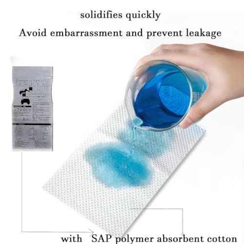 RQJLZ 12 pcs Disposable Urine Bags, 700ml Pee Bags, Traffic Jam Emergency Portable Urine Bag for Camping Travel Outdoor Urinal Toilet Car Gel for Men Women Kids Children Patient and Pregnant (Grey) — view 3