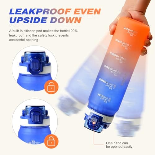 SEASEVEN Sports 1L Water Bottle with Straw for Gym,Office,Travel — view 4