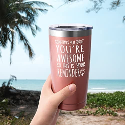 Livole Gifts for Women, Her, Thank You Gifts, 20oz Travel Mug, Rose Gold — view 3