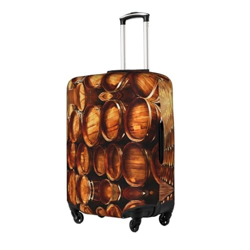 LEVNDIEJ Wine Cork Print Suitcase Covers For Luggage Elastic Luggage Cover Perfect For Travel Business Trips, White, M — view 2