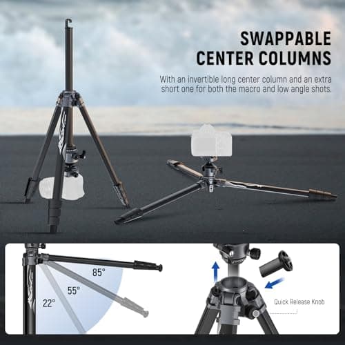 NEEWER LITETRIP LT07 61" Aluminum Travel Tripod for Camera — view 4