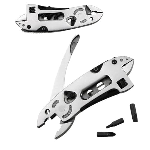 Vibsky Folding 7-in-1 Multitool Pliers with Adjustable Wrench, Stainless Steel Wire Cutters and Screwdriver Set Outdoor Survival and Home Repair — view 4