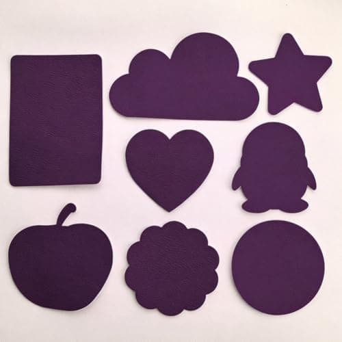 Self-Adhesive Leather Repair Set of 8,Repair Patch Waterproof Kit for Bags,Furniture,Car Seat,Couches,Boat Seat,Sofa,Chair (Purple)