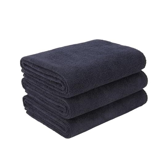 3 Pack Gym Towels Men Small Microfibre Sports Sweat Towels Black — view 3