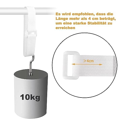 WSZJINB 5m x 2cm Adjustable Cable Straps with 25 Buckles, Free Cut Length, White Reusable Fastening Cable Ties, Hook and Loop Securing Strap for Cable Tidy, Wire Management, Cord Organiser — view 4