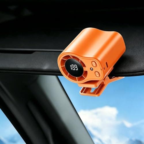 Travel Fan - 8x7cm Adjustable Speeds Rechargeable Waist Cooler | Interactive Clip On Fan | Personal Waist Cooling Gadget For Cycling Traveling Fishing Camping Beach Road Trip Jobsite Men Youth — view 4