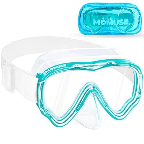 MOMUSE Kids Swim Goggles with Soft Strap, 3D Nose Cover for 3-14 Boys Girls