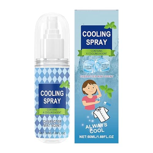 Quorvex Cooling Spray - 50ml Cooling Face Mist,Portable Summer Cool Down Spray for Sports Camping Commute Golf Travel Outdoor Hiking Beach Daily Hot Weather