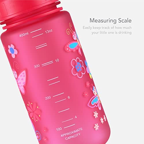 LittleLife Children's Bottle | Easy-Access Lid & Straw, 400ml, Butterflies — view 4
