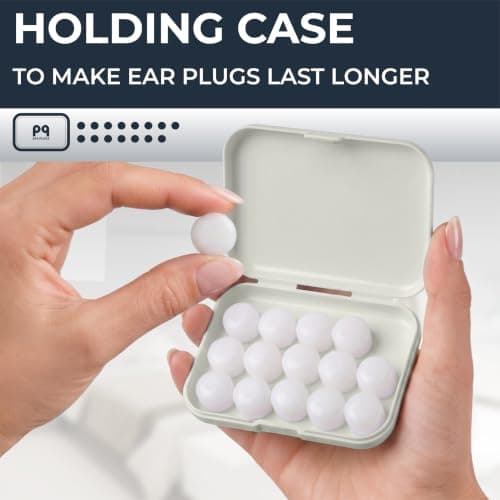 PQ Wax Ear Plugs for Sleeping, Swimming - 15 Soft Noise Cancelling Silicone Gel Wax Earplugs for Sleep and Swimmers, Ear Protection with Sound Blocking, (15-Pillows), Color: White — view 2