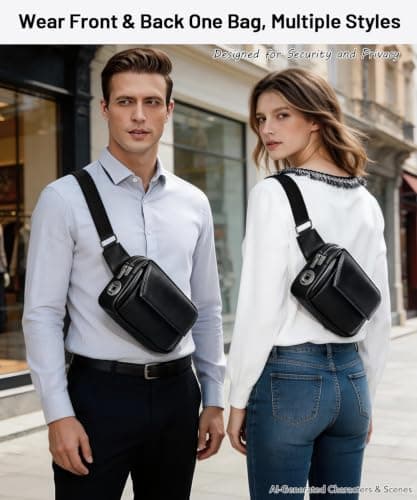 Dayear Anti-Theft Sling Bag with Fingerprint Lock,Travel, Findmy Tracker — view 2