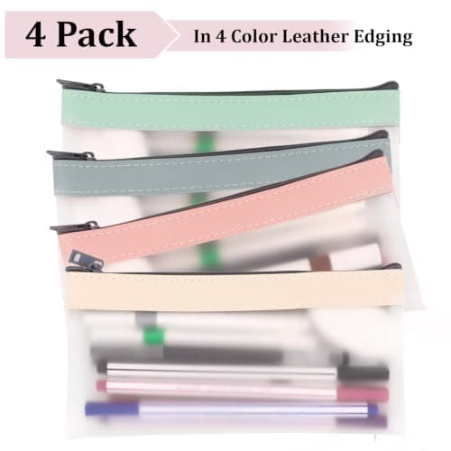Wanciler 4Pcs Clear PVC Pencil Cases for Exams — view 4