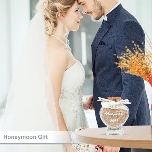 Honeymoon Sand Keepsake Jar 2026 - Honeymoon Gift for Newlywed - Bridal Shower, Wedding, Engagement,Travel Gifts for Bride (with gift box) (Honeymoon Jar 2026) — view 3