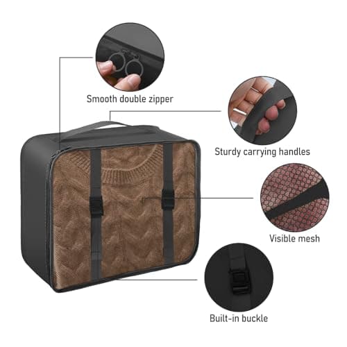 10 pcs Packing Cubes for Suitcases, Travel Organiser Packing Bags for Clothes Shoes Toiletries Travel Luggage Organizers Storage Bags — view 6