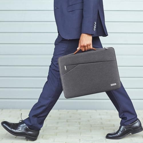 TECOOL 13.3 Inch Laptop Sleeve Protective Case with Handle and Pockets — view 3