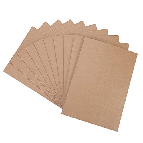 10Pcs A4 Kraft File Folders Foolscap Square Cut Folders Office Insert Presentation Document Folder Holder Reports Project Folders Portfolio Paperwork Organiser with Cards Slot for Office School Travel — view 6