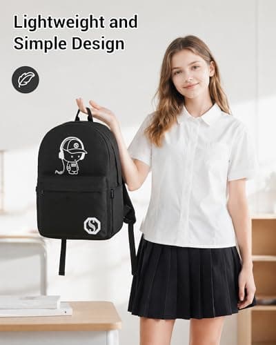 Kono School Bag for Boys Girls Teenager Lightweight Backpack Large Rucksack — view 2