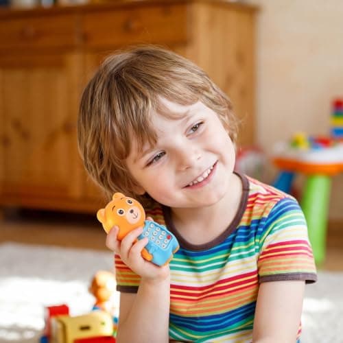 Outdoor Play Baby Cell Phone With Lights And Music Cell Phone For 6 To 24 Months Early Learning Educational Mobile For Toddlers 1 2 3 Year Old Boys Girls (Sky Blue, 11X7cm)