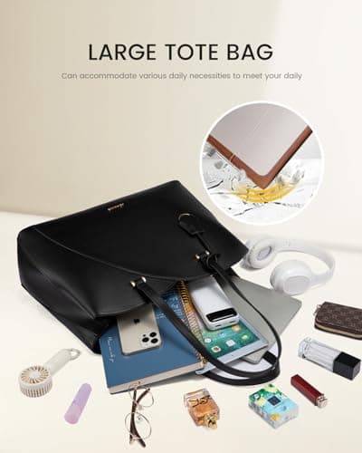 LOVEVOOK Tote Bags for Women, Large Ladies Laptop Handbags Work Bag — view 3