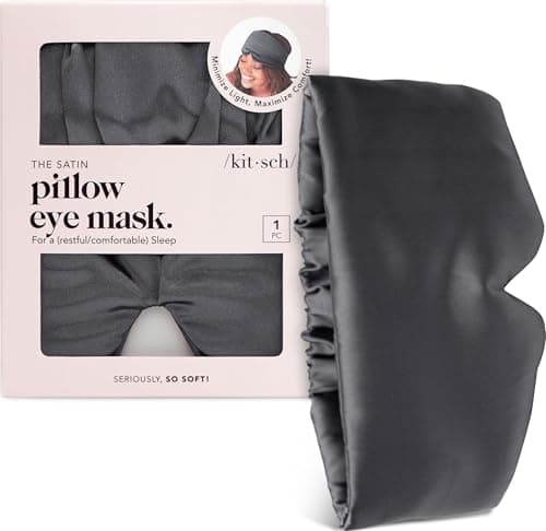 Kitsch Satin Sleep Mask - Charcoal Black