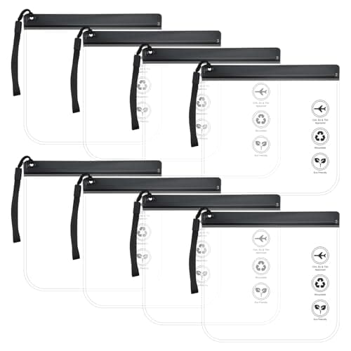 8 PCS 20x20cm Airport Security Liquids Bags, TSA Approved