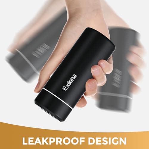 【Upgraded】 Exllena Small Water Bottle for Handbag – 250ml Small Flask for Hot & Cold Drinks, Perfect Small Insulated Water Bottle for Travel, Milk, Coffee... (Black) — view 4