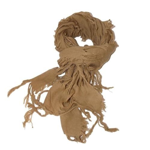 CHICHUANG Vintage Wool Scarf Distressed Ragged Neck Scarf for Women Men Unisex Neck Warmer for Winter Outdoor Fashion Neckwear