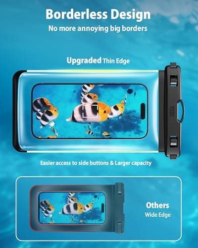 YOSH Waterproof Phone Pouch [Side Button Friendly] 2 Pack, Fits Up to 7.2" — view 3