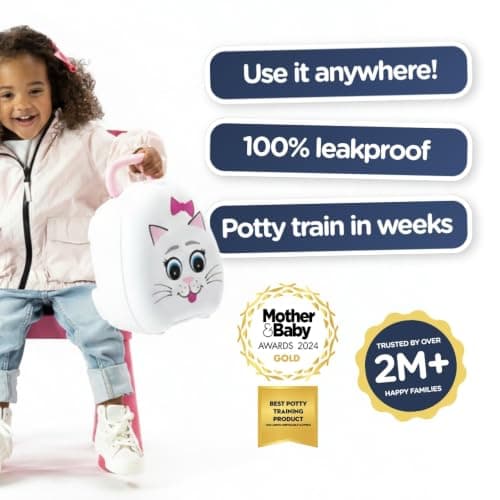 My Carry Potty - Travel Potty, Award-Winning Portable Toddler Toilet Seat for Kids to Take Everywhere (Cat) — view 5