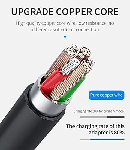 Lightning Headphone Charging Jack Adapter for iPhone (2in1) Car AUX Audio Headphone Converter for Apple Phone Dual Plug Splitter for iPad Plug with Charge Splitter for iPhone 14 Pro Max — view 6