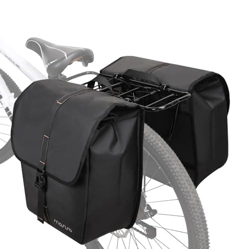 MOSISO 20L Bike Panniers, 2 Pack Waterproof Panniers Cycling Bag, Black — view 2