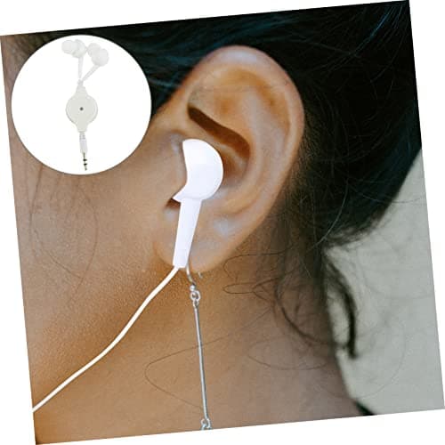 jojofuny Retractable Wired Earbuds for Music Devices Compact Ear Headphones Plug for Gym Use and Portable Travel — view 4