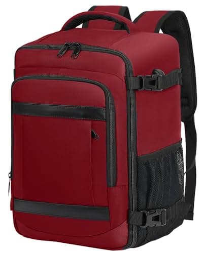 KLOSTAIN for Easyjet Cabin Bag 45x36x20 Travel Backpack Hand Luggage Carry-ons Bag Laptop Backpack Ruscksack for Airplanes Flight New Easyjet Underseat Cabin Bags Fit 14" Laptop Red