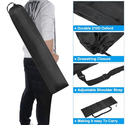 PATIKIL 31x8 Inch Camp Chair Replacement Bag, Nylon Folding Camping Chair Carry Bag Tripod Case Bag with Handle for Outdoor Camping, Black — view 3