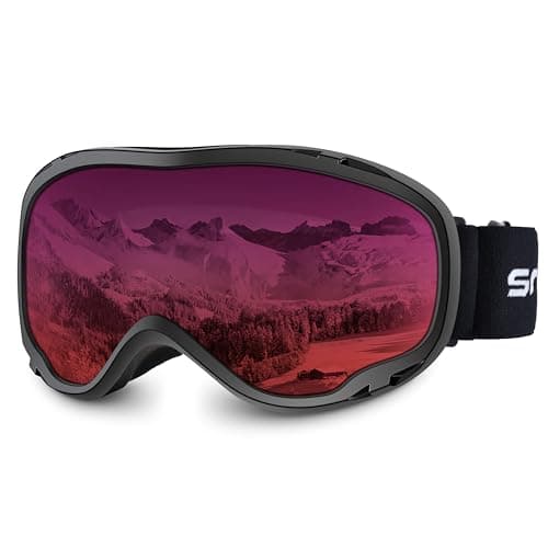 Snowledge Ski Snowboard Goggles with UV400 Protection, Skiing Snowboarding Goggles of Dual Lens with Anti Fog for Men, Women,Helmet Compatible
