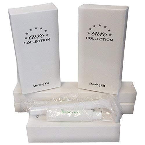 Individually Boxed Luxury Shaving Kits. Shaving Cream and Razors in a Box - Pack of 50