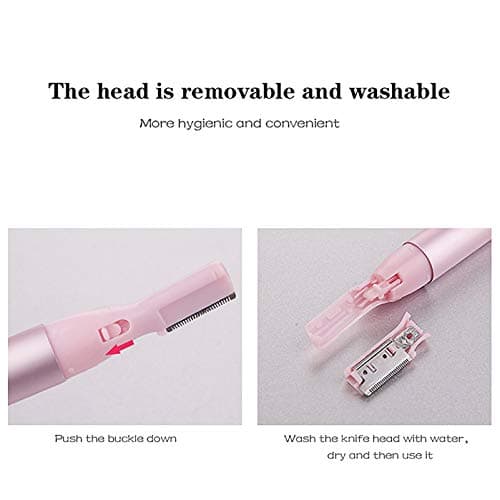 Eyebrow Trimmer Ladies' Eyebrow Shaper Facial Hair Remover Trimmer Portable Eyebrow Hair Removal Razor, Painless Portable Electric Razor, Battery Operated (No Battery) — view 3