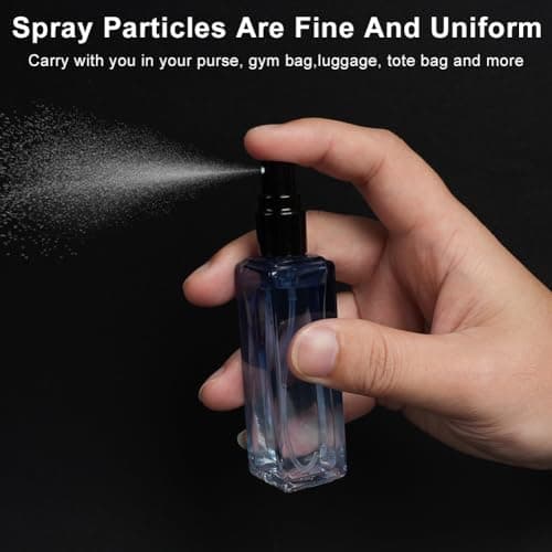 LOPHE Perfume Atomiser Refillable, Mini Perfume Refill Bottles, Empty Clear Glass Perfume Atomiser Spray Bottles, Portable Atomiser with Fine Mist for Daily Business Trips, 20 ml 3 Pcs Gradient Blue — view 3