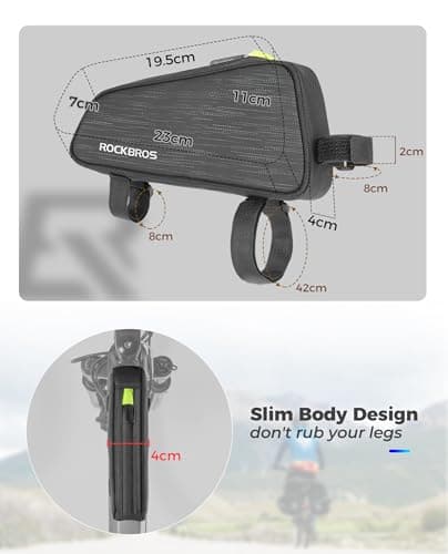 ROCKBROS Frame Bag Narrow Shape Bicycle Top Tube Bag — view 4