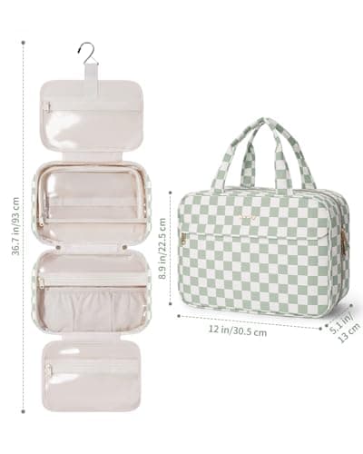 Narwey Large Hanging Toiletry Bag for Women, Travel Wash Bag for Toiletries — view 6