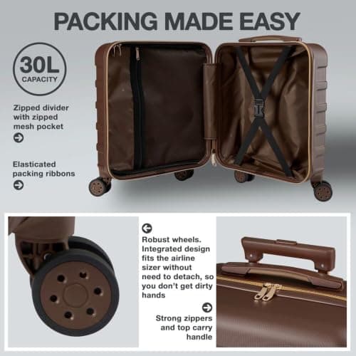 CabinMax Underseat Cabin Suitcase, Easyjet Cabin Bag 45x36x20 Hand Luggage — view 6