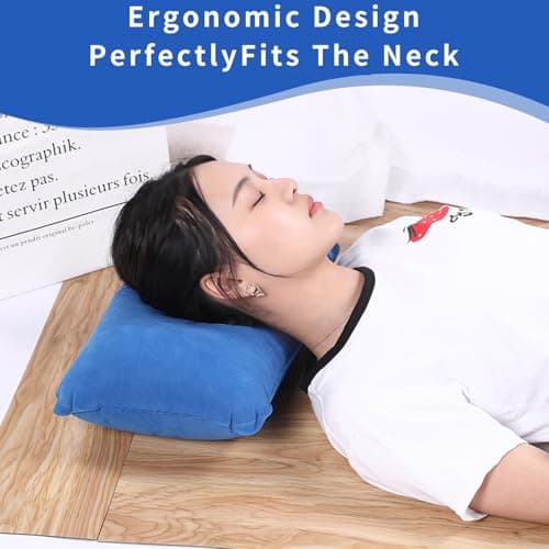 5-Pack Inflatable Travel Pillows, Lightweight & Compact Blow Up Pillows for Camping, Hiking, Beach, Airplane, Office - 22x34cm, Water-Resistant, Adjustable Comfort — view 4
