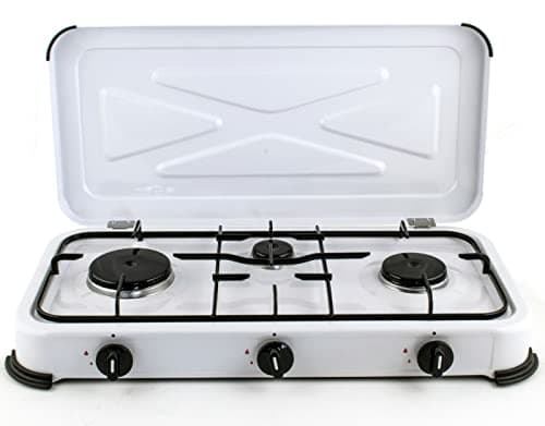D.I.L© Portable Gas Stove 3 Burner Outdoor Camping Caravan LPG Cooker Cooktop