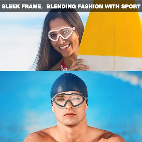 COOLOO Swimming Goggles for Adult, Wide View No Leaking Swim Goggles — view 6