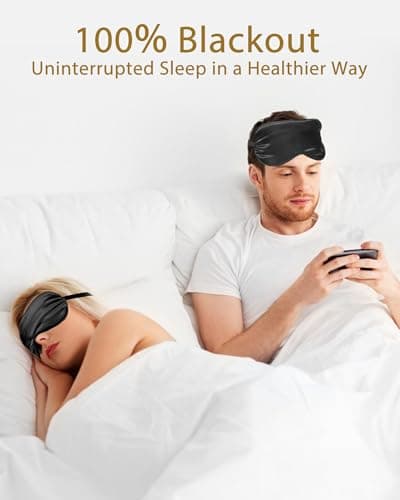 JroyJoy Super Soft Silk Sleep Mask, 100% Blackout for Sleeping (4 Packs) — view 6