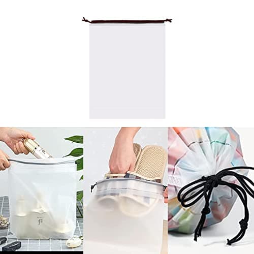 Travel Storage Bags,Waterproof Travel Translucent Shoes Bags withDrawstring — view 3