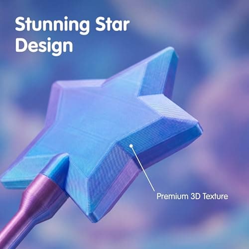 Embhlitfe Credit Card Wand 3D Printed Star Magic Wand,Contactless Payment Card Holder Rainbow Candy Colored Star Wand for Princess Costume,Birthday Favors,Cosplay Prop, for Little Girls (3) — view 6