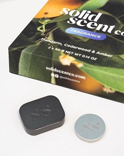 Solid Perfume For Men | Luxurious Fragrance of Mandarin, Cedarwood & Amber | Sustainable Cosmetics | 100% Natural Ingredients | Refillable | Travel Size | Luxury Gift Box — view 4